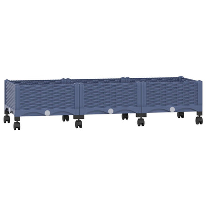Tuinschaal met wielen Blauw Grijs 120 x 40 x 33 cm PP