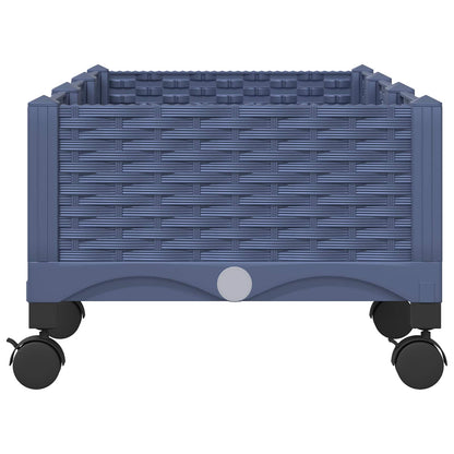 Tuinschaal met wielen Blauw Grijs 120 x 40 x 33 cm PP