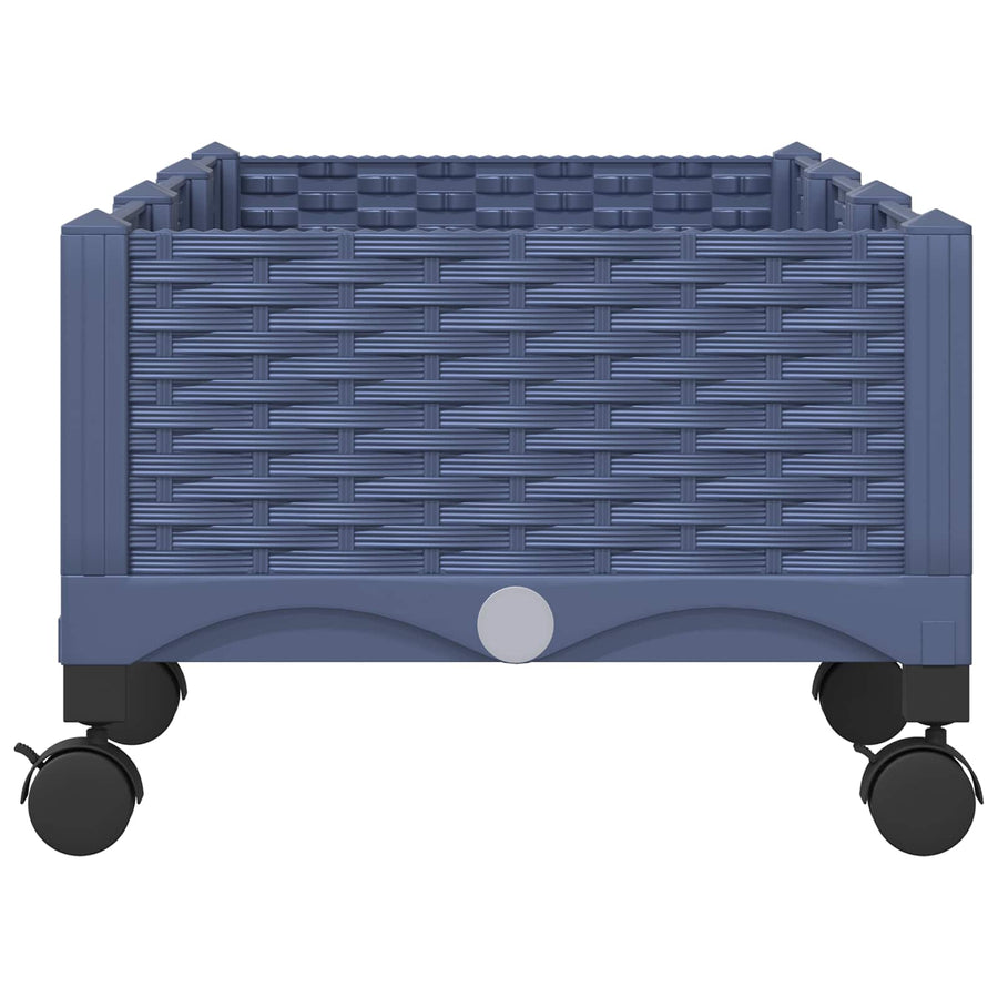 Tuinschaal met wielen Blauw Grijs 120 x 40 x 33 cm PP