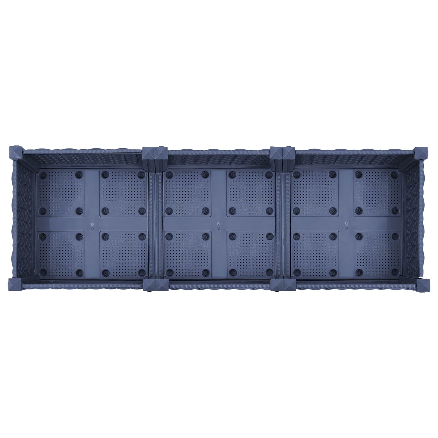 Tuinschaal met wielen Blauw Grijs 120 x 40 x 33 cm PP