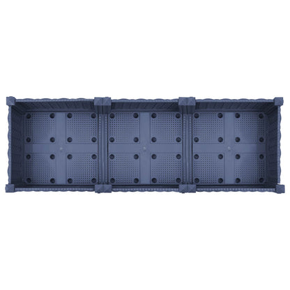 Tuinschaal met wielen Blauw Grijs 120 x 40 x 33 cm PP