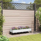 Tuinplantenbak 120x40x33 cm PP wit met wielen