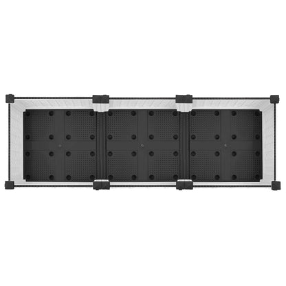 Tuinschaal met wielen Wit 120 x 40 x 33 cm PP