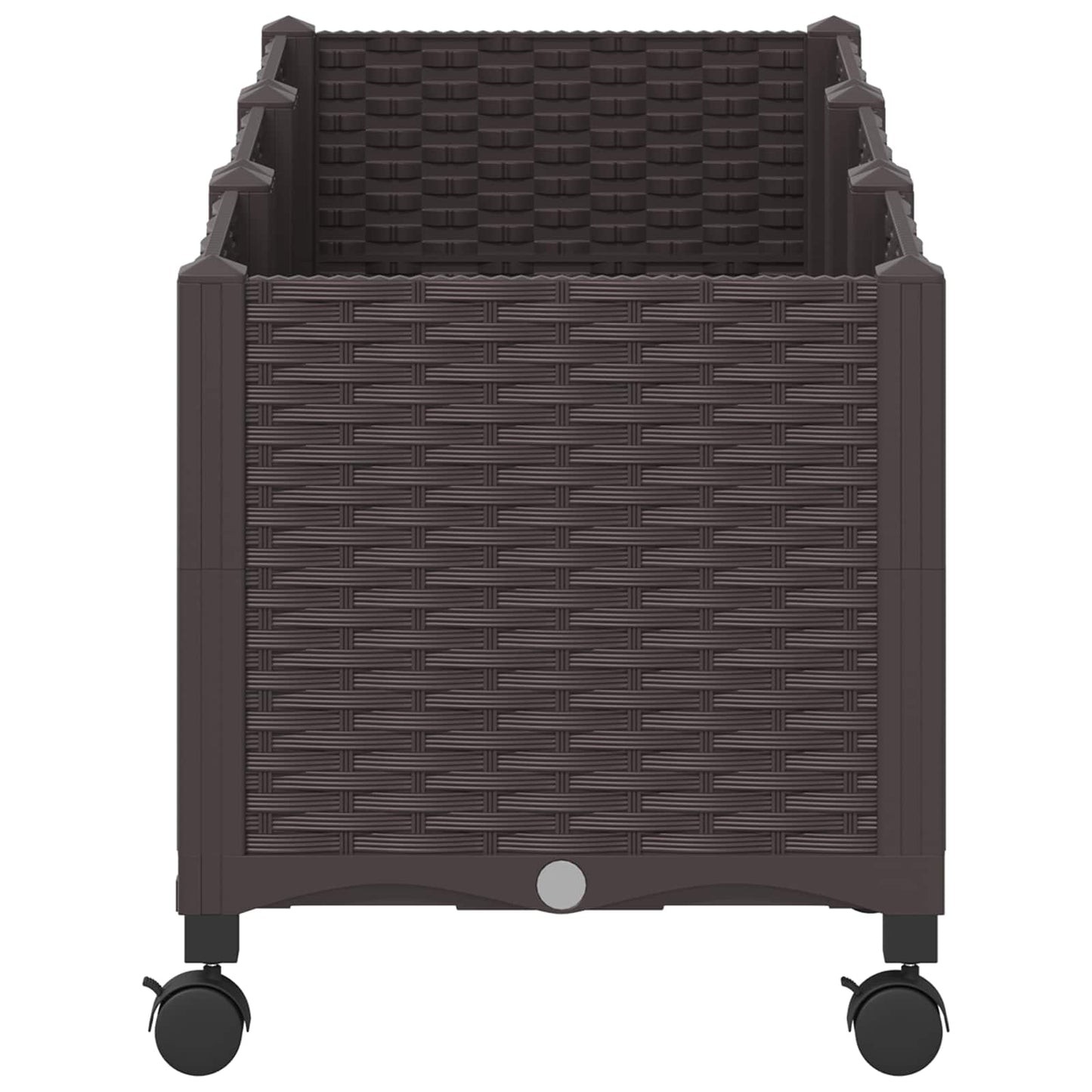 Tuinschaal met wielen Bruin 120 x 40 x 44 cm PP