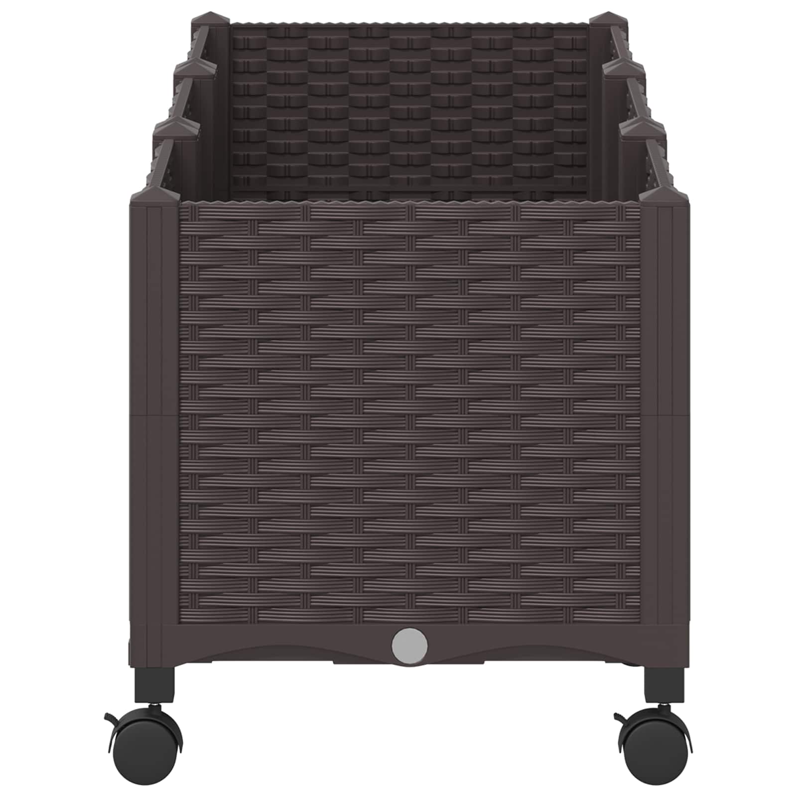 Tuinschaal met wielen Bruin 120 x 40 x 44 cm PP