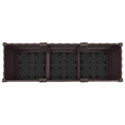 Tuinschaal met wielen Bruin 120 x 40 x 44 cm PP