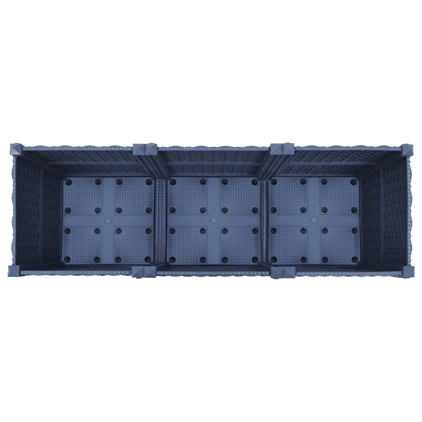 Tuinschaal met wielen Blauw Grijs 120 x 40 x 48 cm PP