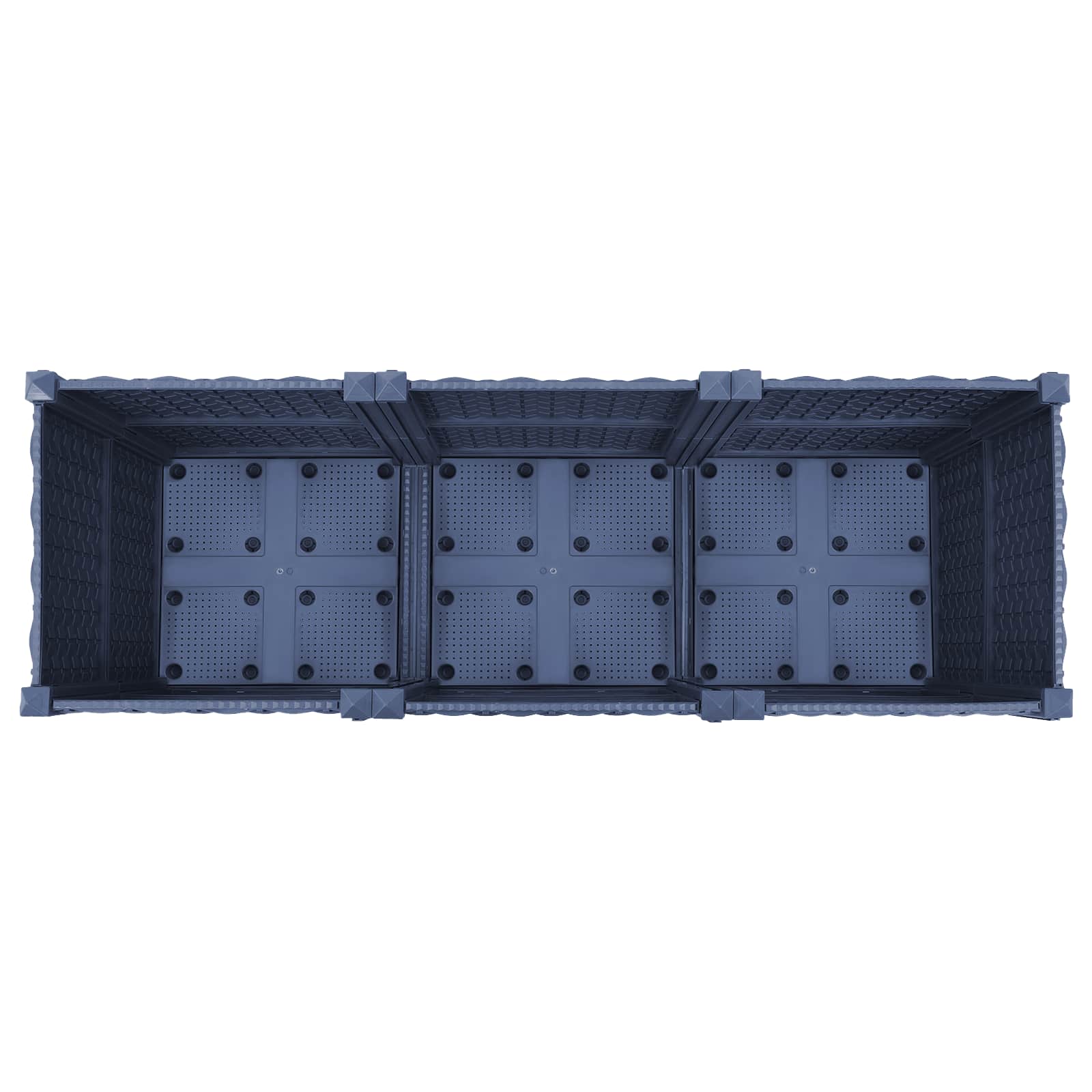 Tuinschaal met wielen Blauw Grijs 120 x 40 x 48 cm PP