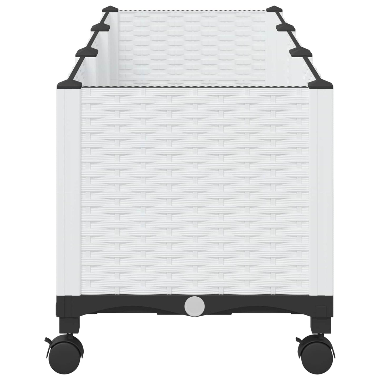Tuinschaal met wielen Wit 120 x 40 x 48 cm PP