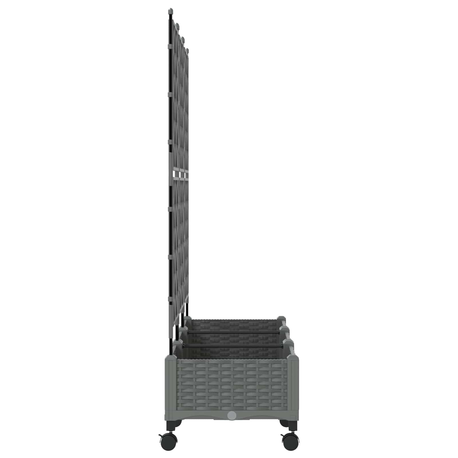 Tuinplantbak Met Schutting En Wielen 3 St Pp 120 x 40 x 125,5 cm