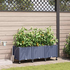 Tuin pot grijs 120x40x43,5 cm met irrigatie en wielen