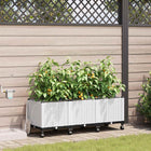 Tuin Pot met Irrigatie en Wielen 3 st Wit 120 x 40 x 43,5 cm PP