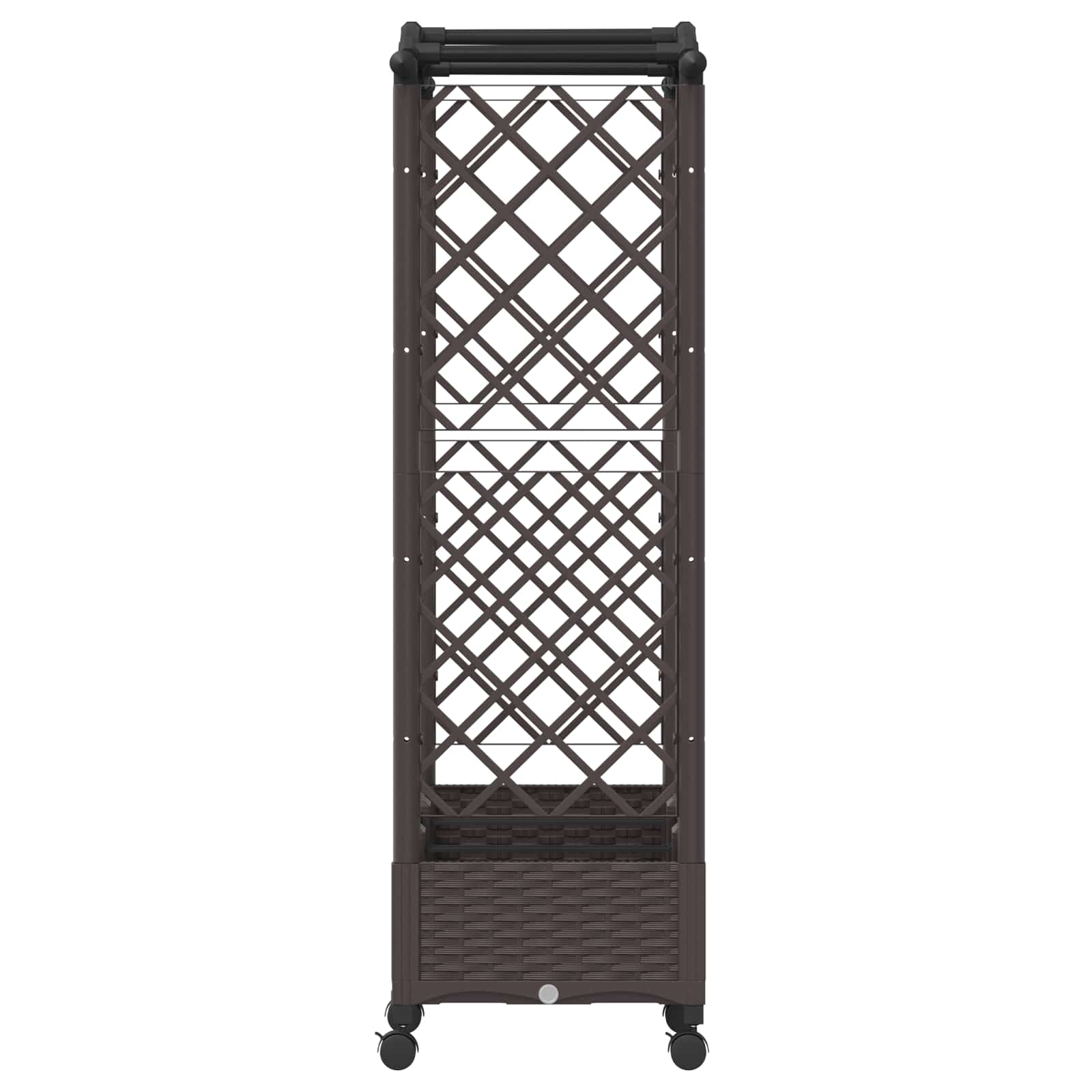 Verhoogd bed met klimrek en wielen Bruin 169 x 40 x 129 cm PP