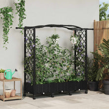 Verhoogd Bed met Trellis en Dak Zwart 169 x 40 x 129 cm PP