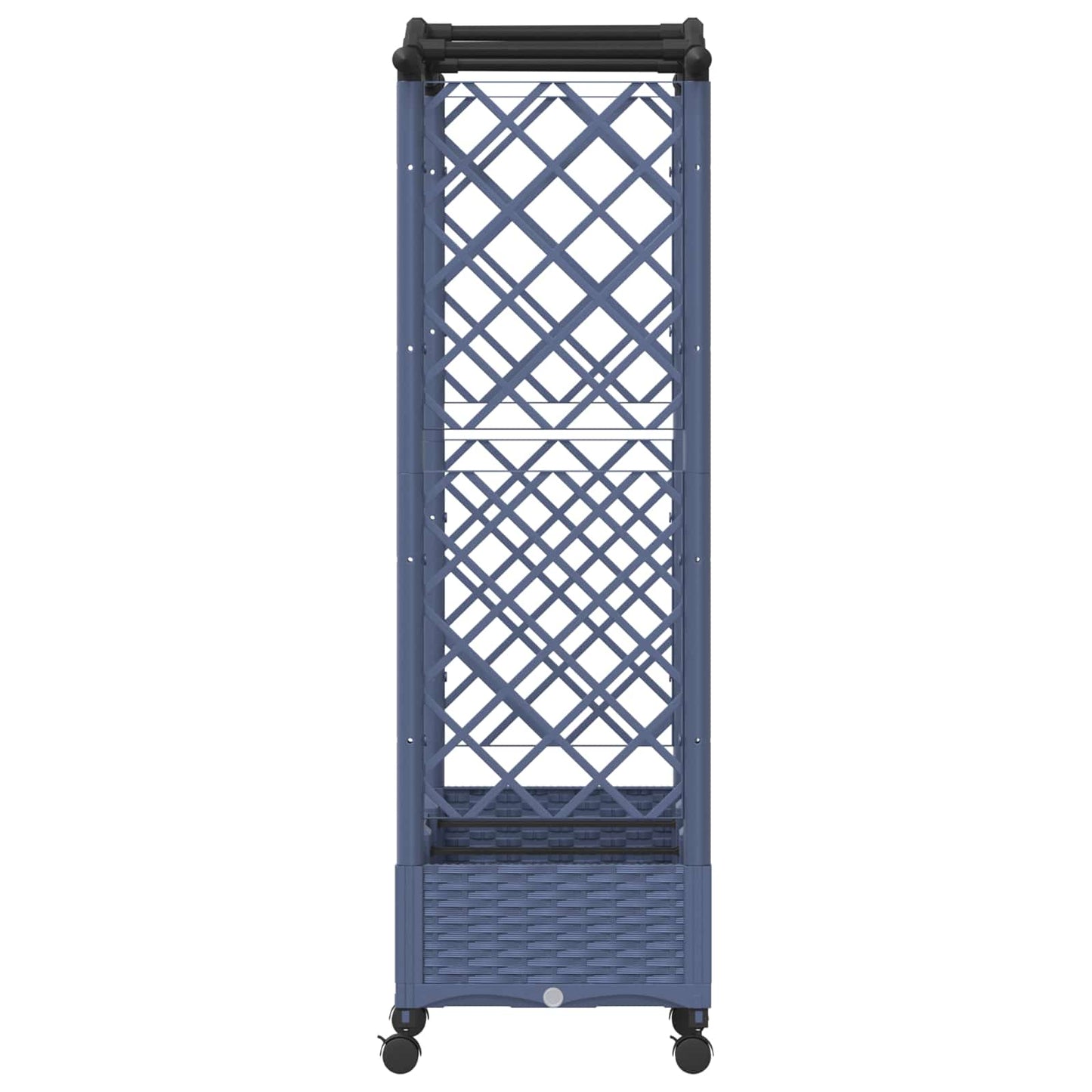 Verhoogd Bed met Trellis en Dak Grijs 169 x 40 x 129 cm PP