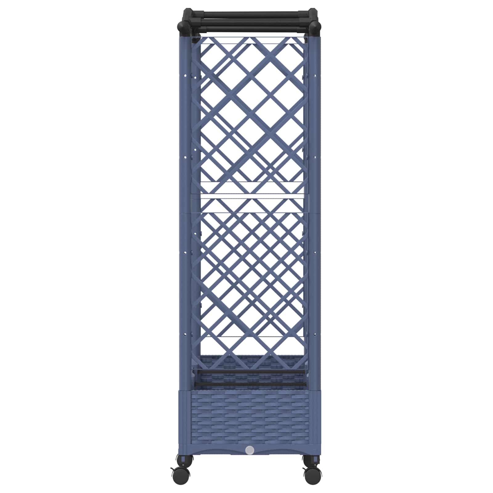 Verhoogd Bed met Trellis en Dak Grijs 169 x 40 x 129 cm PP