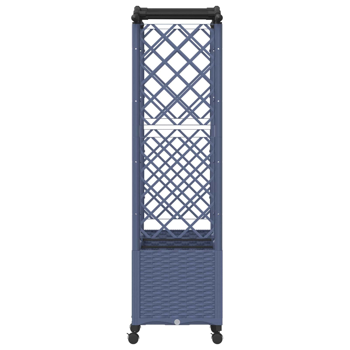 Verhoogd Bed met Trellis en Dak Grijs 164 x 40 x 144 cm PP