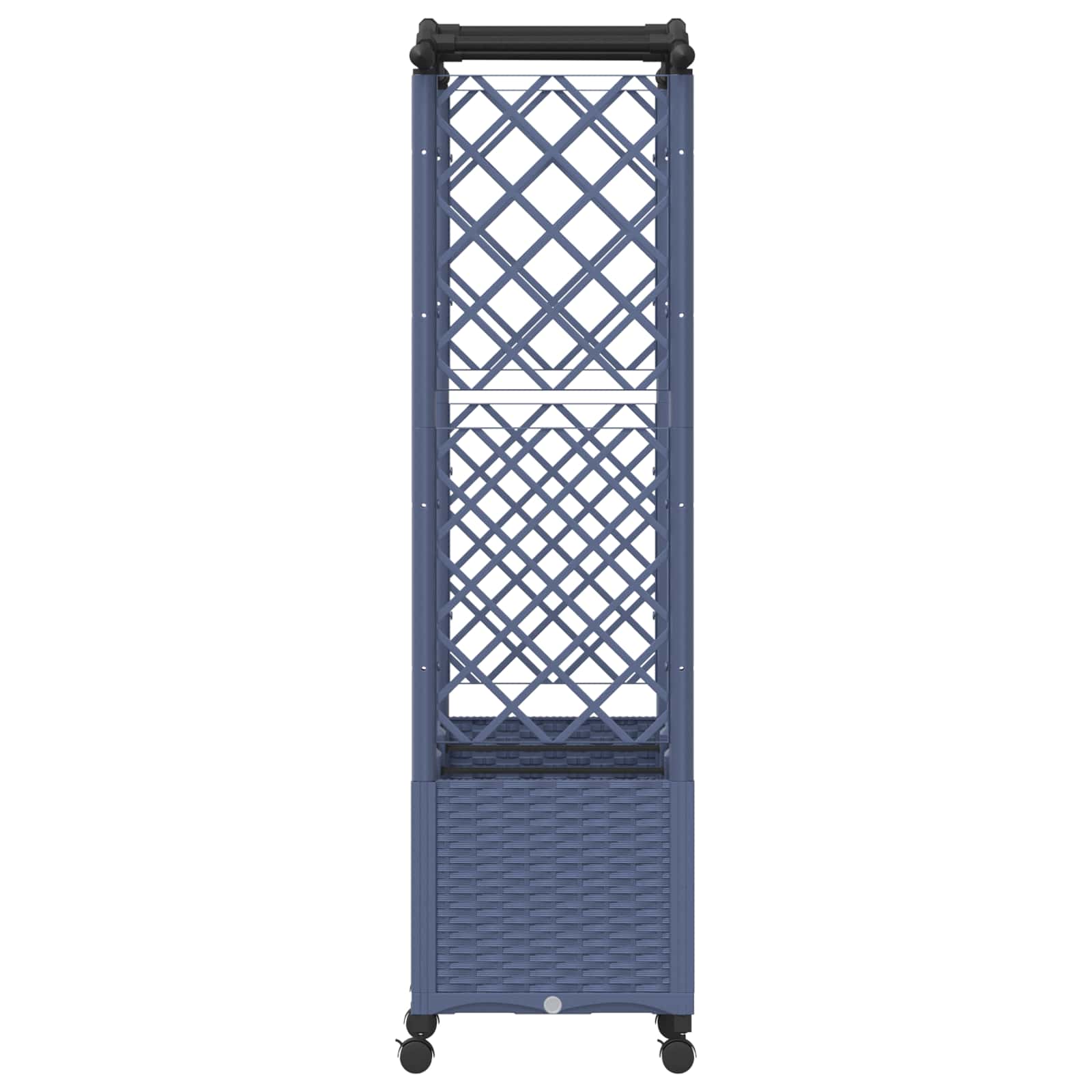 Verhoogd Bed met Trellis en Dak Grijs 164 x 40 x 144 cm PP