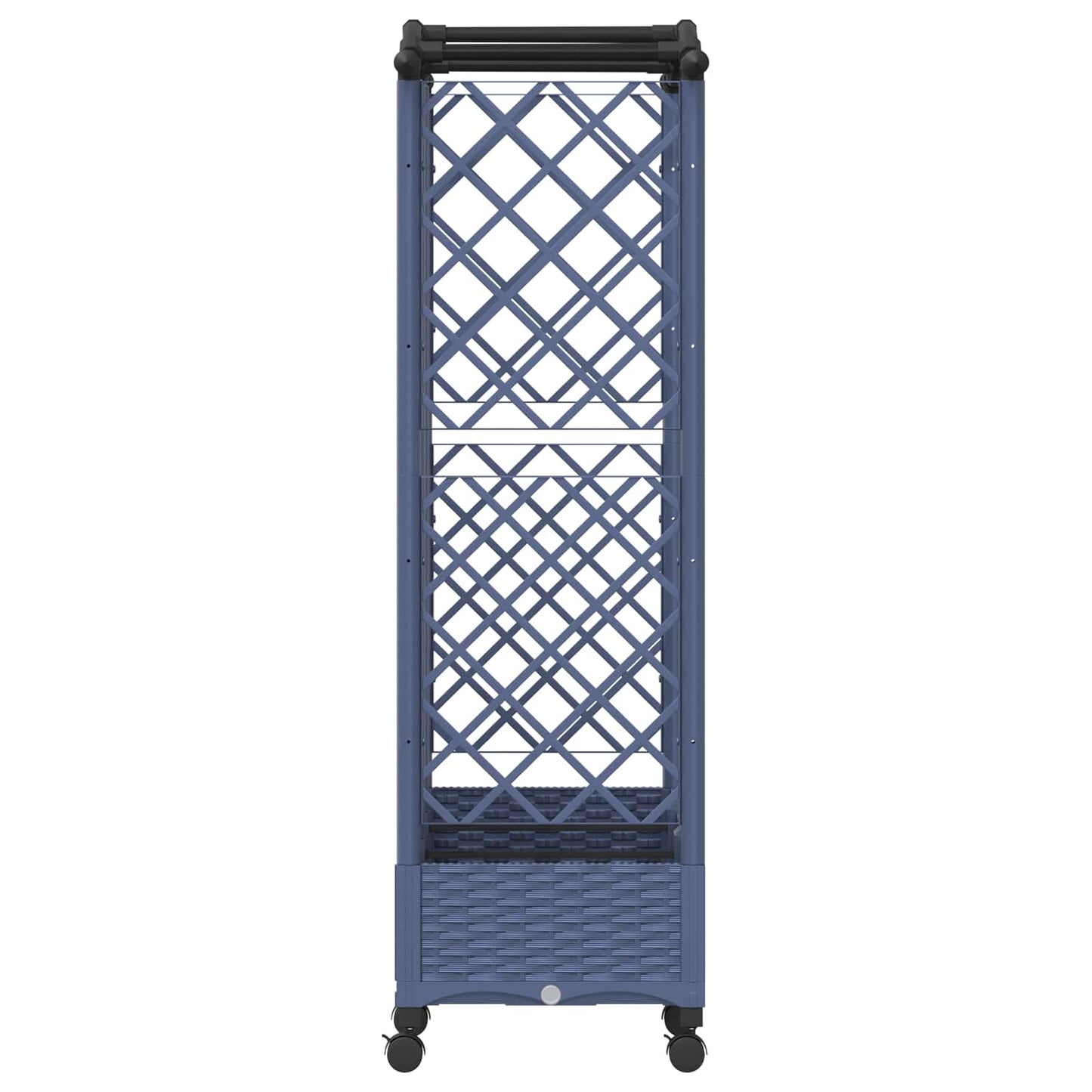 Verhoogd Bed met Trellis en Dak Grijs 163 x 40 x 129 cm PP