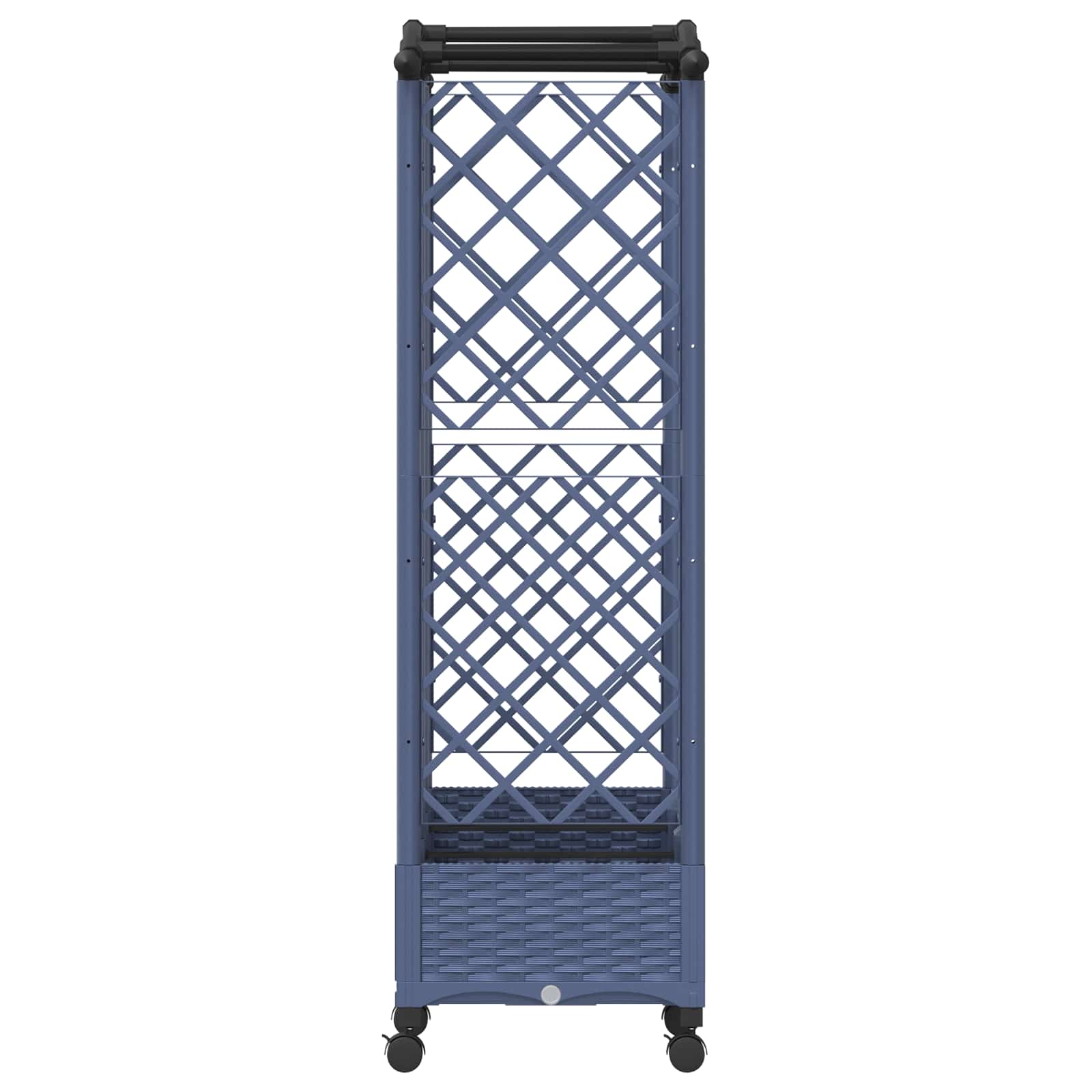 Verhoogd Bed met Trellis en Dak Grijs 163 x 40 x 129 cm PP