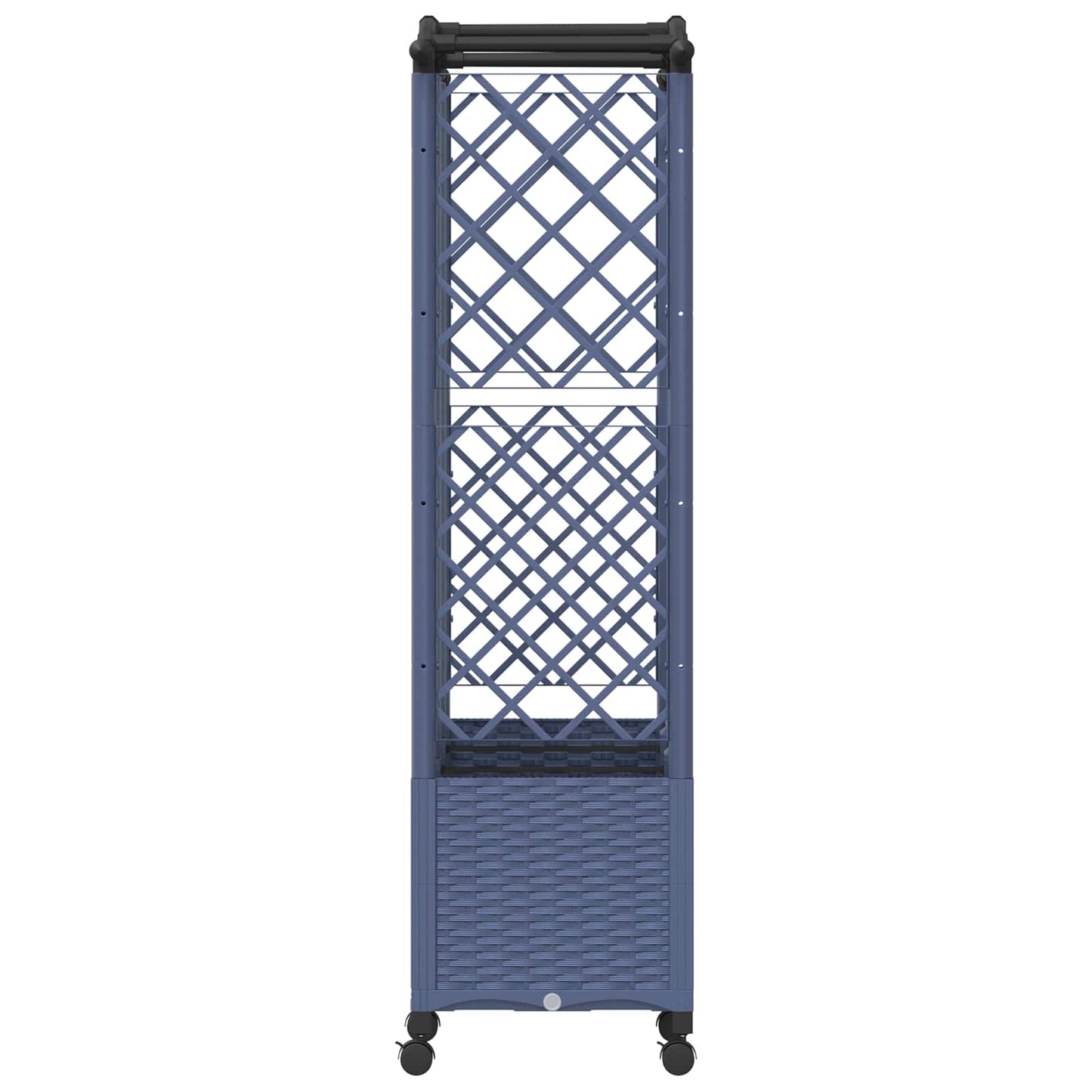 Verhoogd Bed met Trellis en Dak Grijs 163 x 40 x 144 cm PP