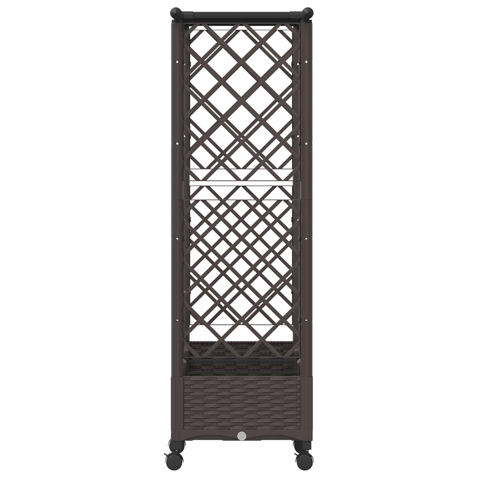 Verhoogd Bed met Trellis en Dak Bruin 164 x 40 x 127 cm PP