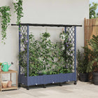 Verhoogd tuinbed 164x40x127 cm grijs PP