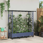 Verhoogd tuinbed 164x40x127 cm grijs PP