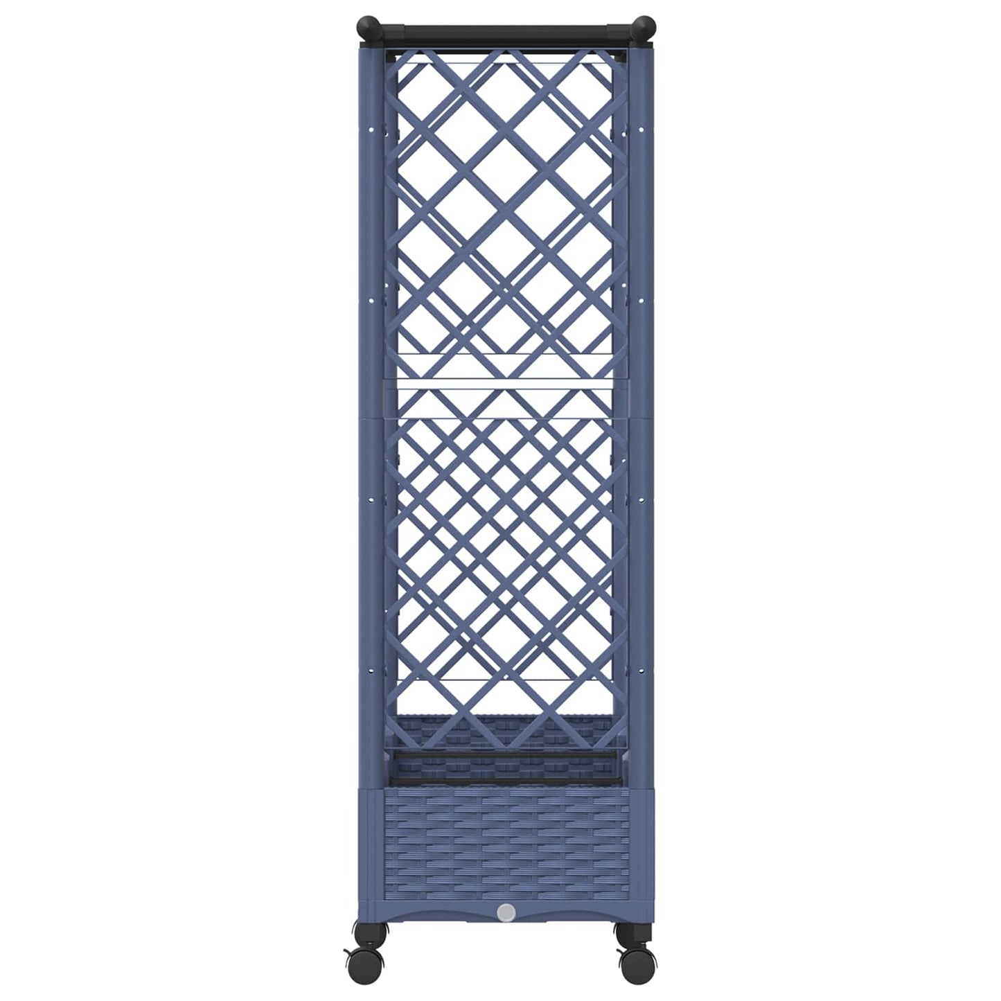 Verhoogd Bed met Trellis en Dak Grijs 164 x 40 x 127 cm PP