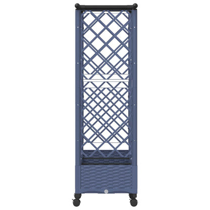 Verhoogd Bed met Trellis en Dak Grijs 164 x 40 x 127 cm PP