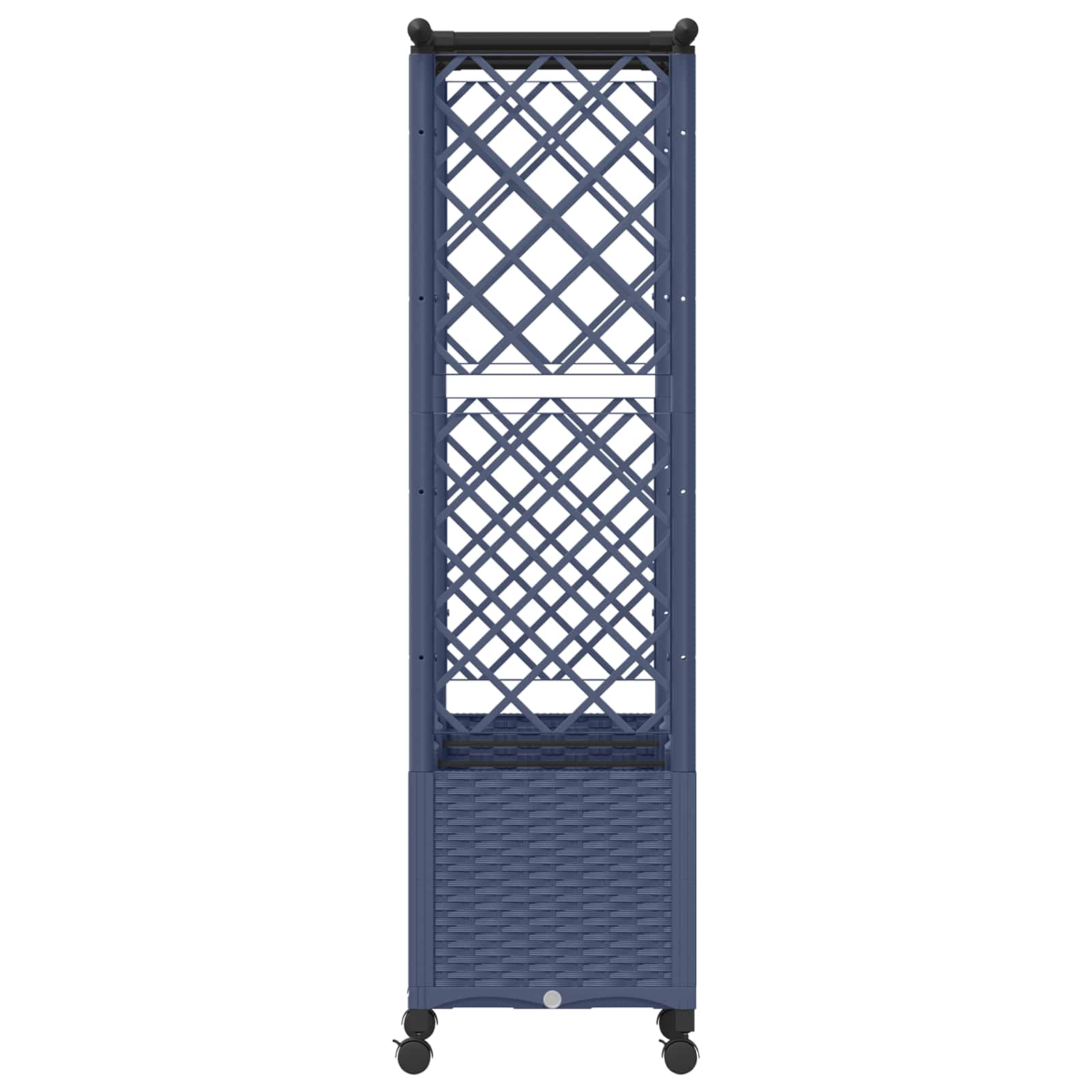 Verhoogd Bed met Trellis en Dak Grijs 162,5 x 40 x 142 cm PP