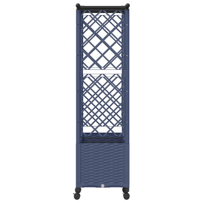 Verhoogd Bed met Trellis en Dak Grijs 162,5 x 40 x 142 cm PP