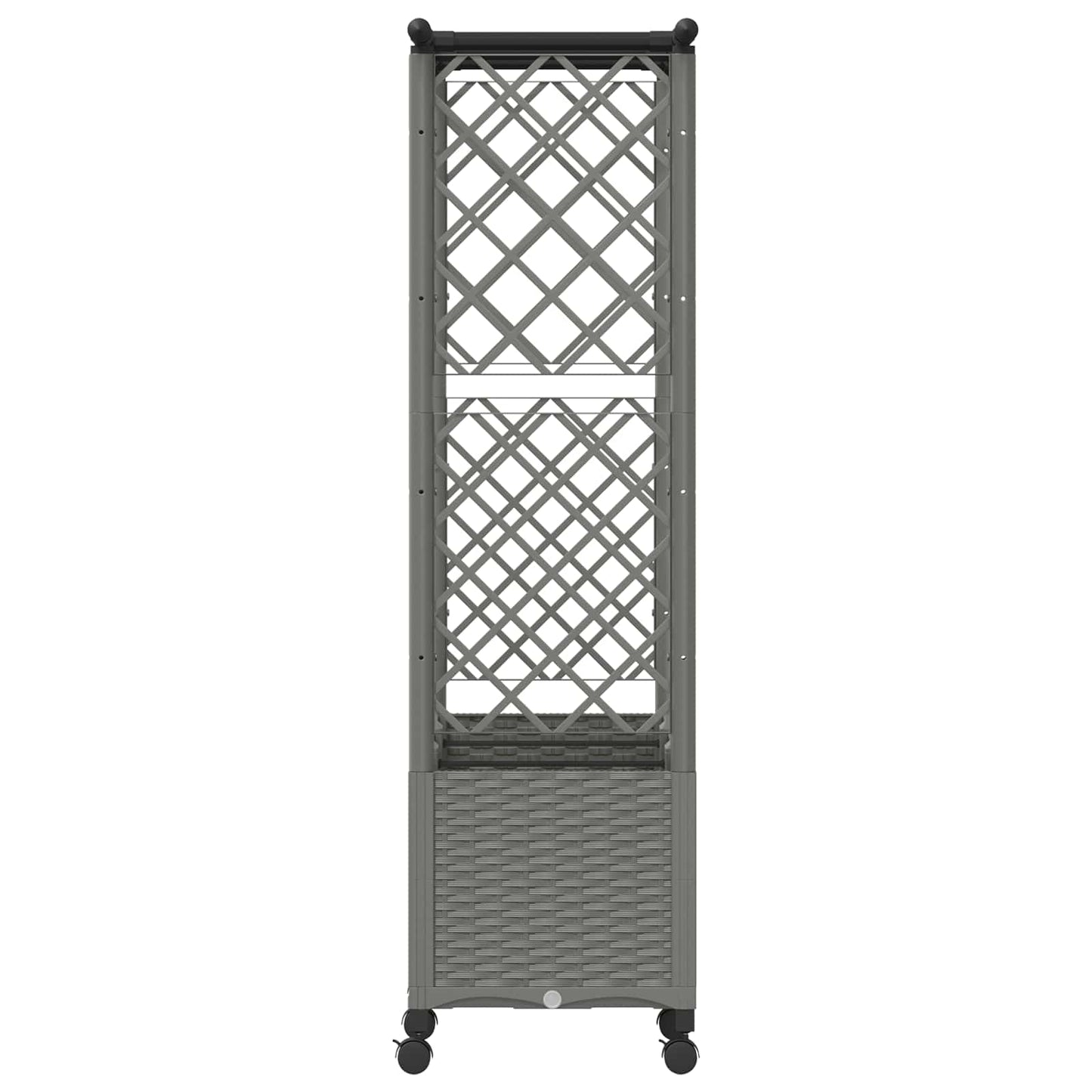 Verhoogd Bed met Trellis en Dak Lichtgrijs 162,5 x 40 x 142 cm
