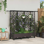 Verhoogd tuinbed met dak 164x40x127 cm bruin PP
