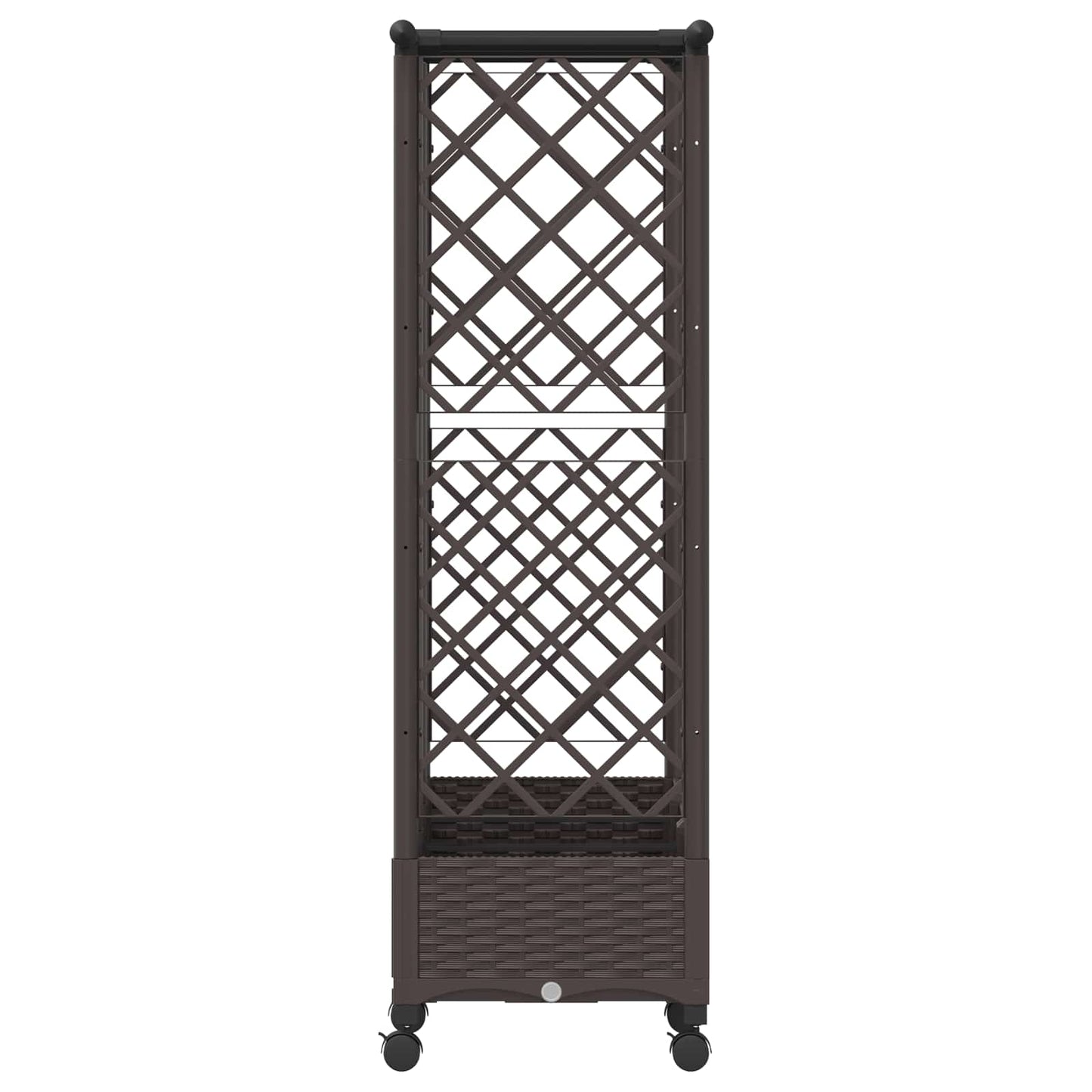 Verhoogd Bed met Trellis en Dak Bruin 164 x 40 x 127 cm PP