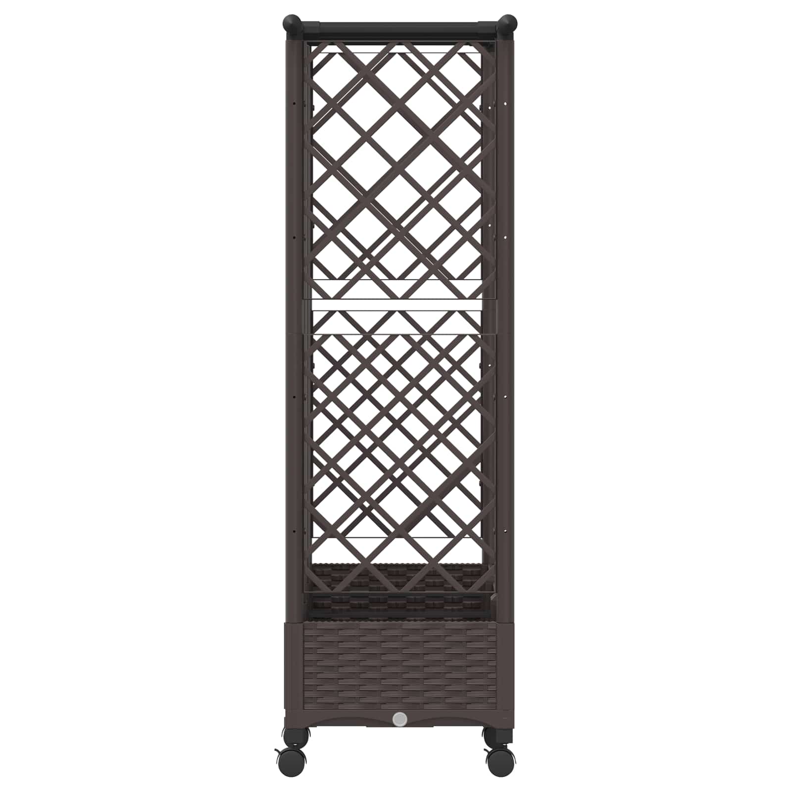 Verhoogd Bed met Trellis en Dak Bruin 164 x 40 x 127 cm PP