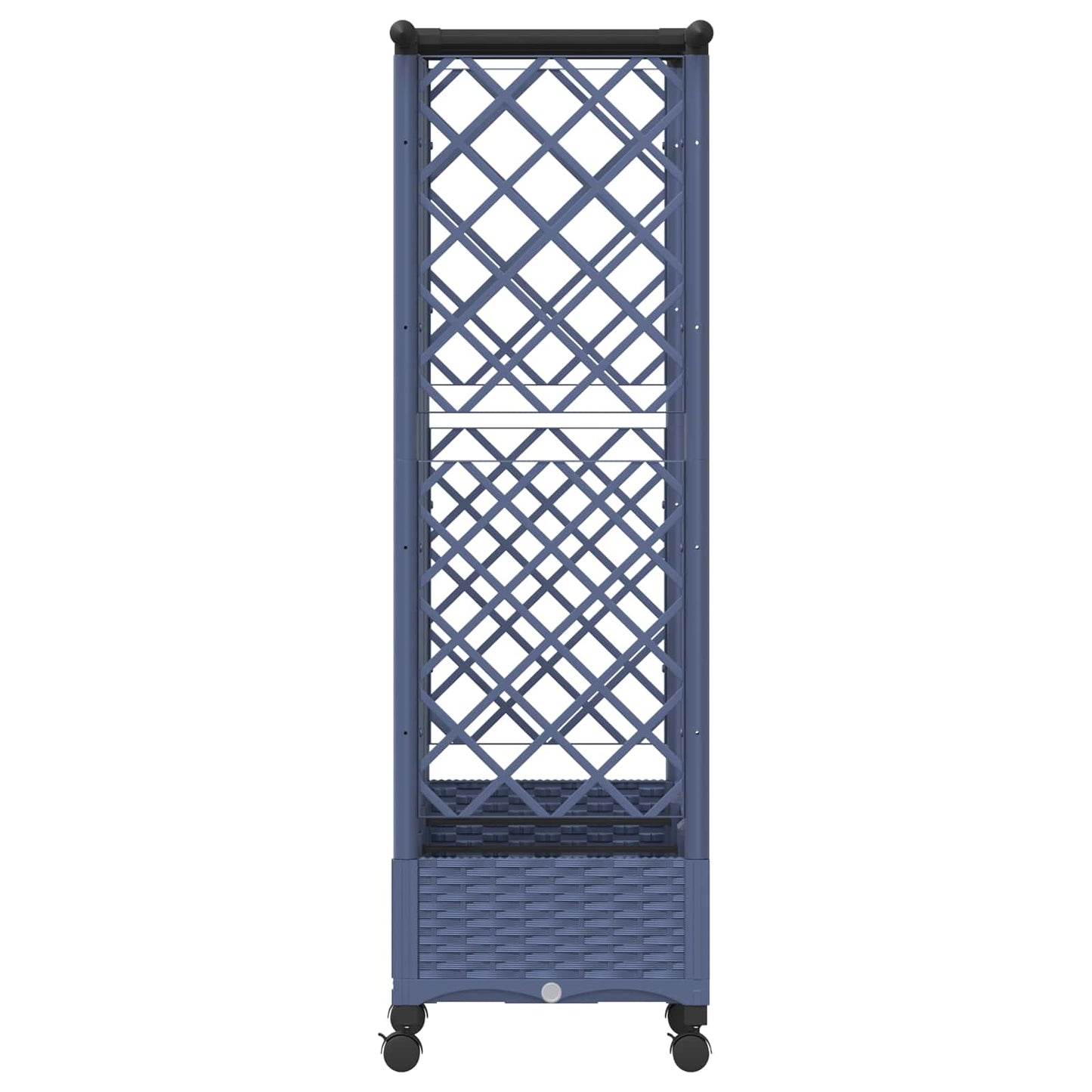 Verhoogd Bed met Trellis en Dak Grijs 164 x 40 x 127 cm PP