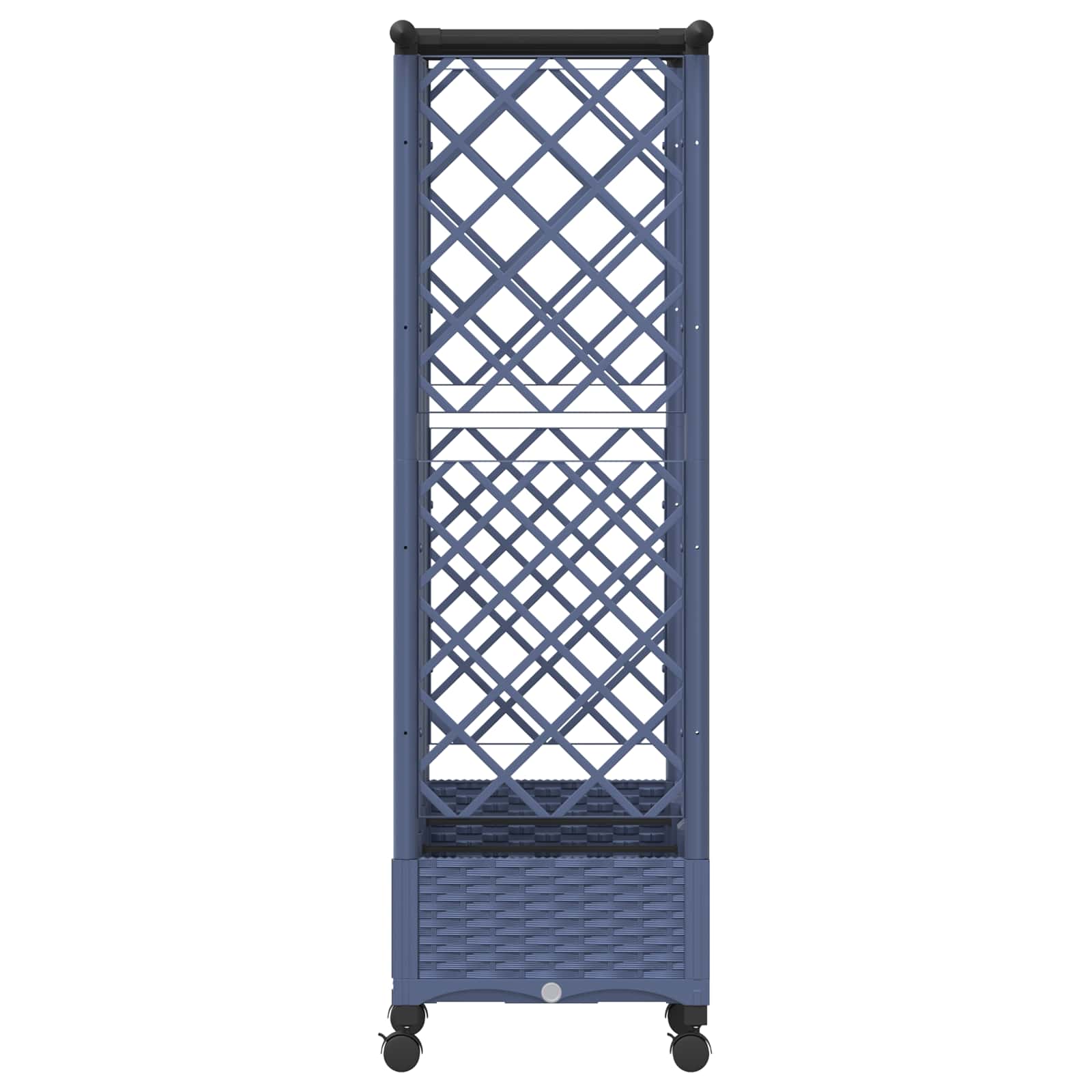 Verhoogd Bed met Trellis en Dak Grijs 164 x 40 x 127 cm PP