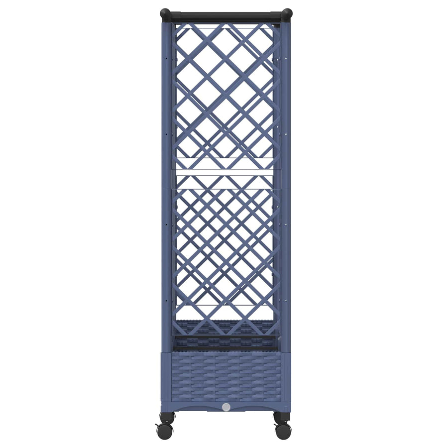 Verhoogd Bed met Trellis en Dak Grijs 164 x 40 x 127 cm PP