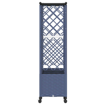 Verhoogd Bed met Trellis en Dak Grijs 163,5 x 40 x 142 cm PP