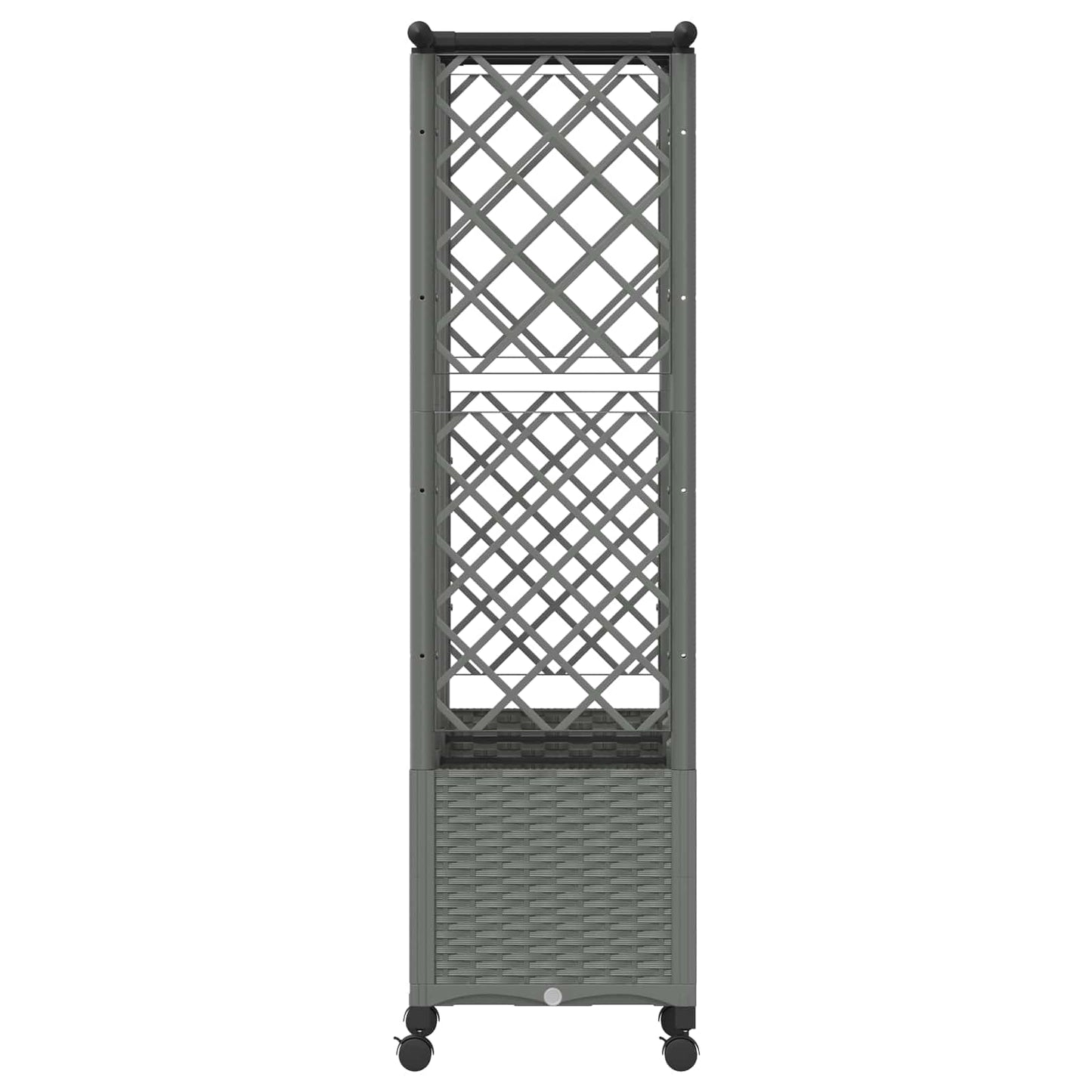 Verhoogd Bed met Trellis en Dak Lichtgrijs 163,5 x 40 x 142 cm