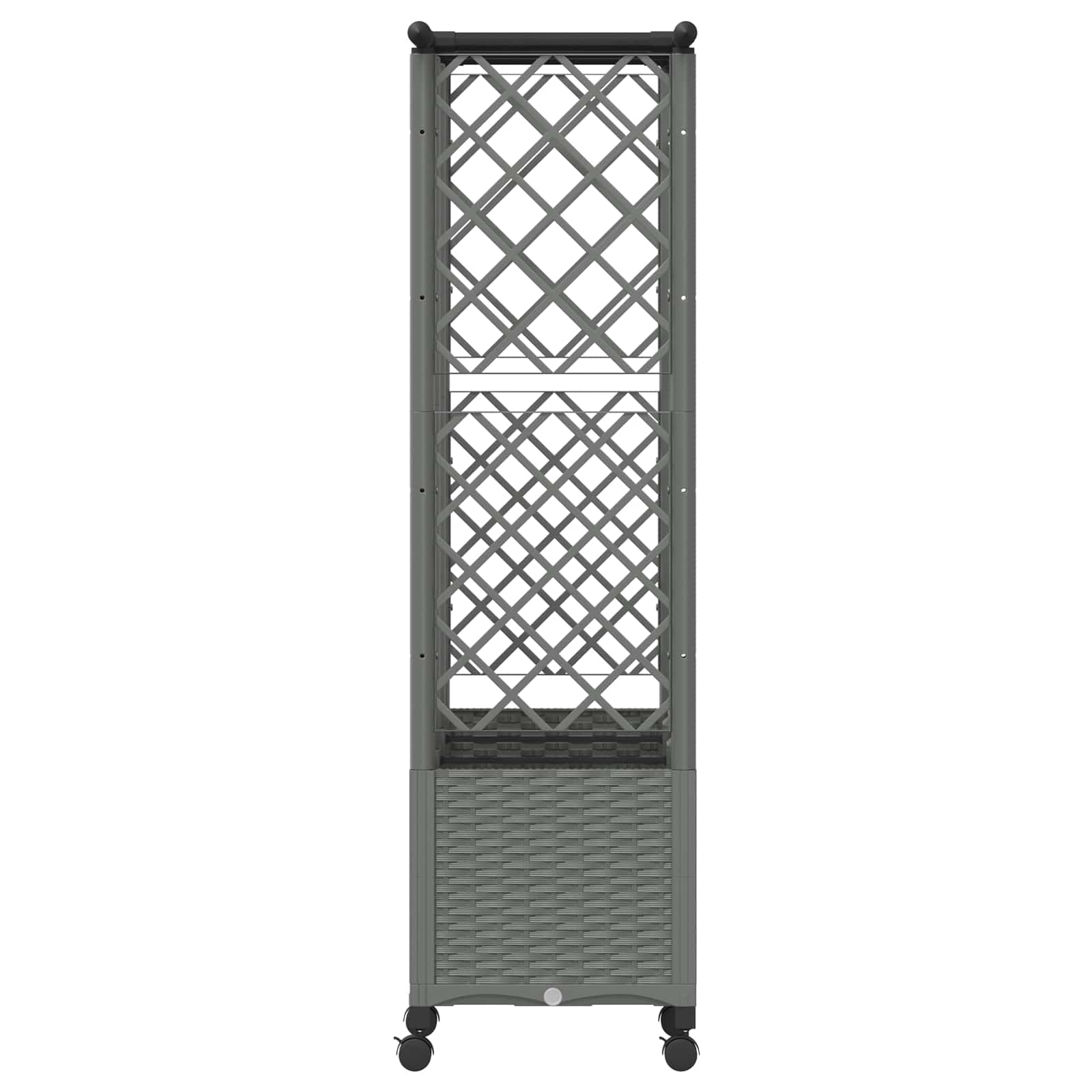 Verhoogd Bed met Trellis en Dak Lichtgrijs 163,5 x 40 x 142 cm