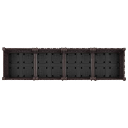 Tuinschaal met wielen Bruin 160 x 40 x 29 cm PP