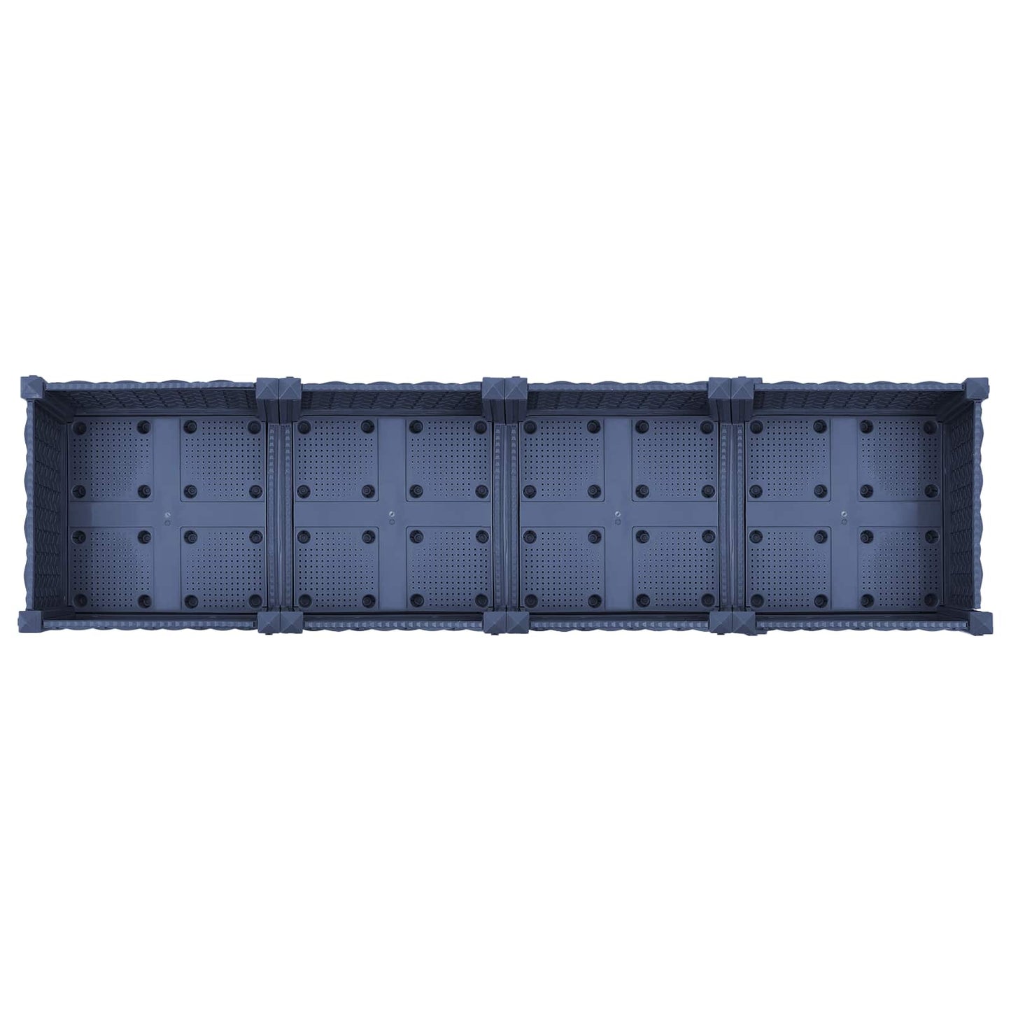 Tuinschaal met wielen Blauw Grijs 160 x 40 x 33 cm PP