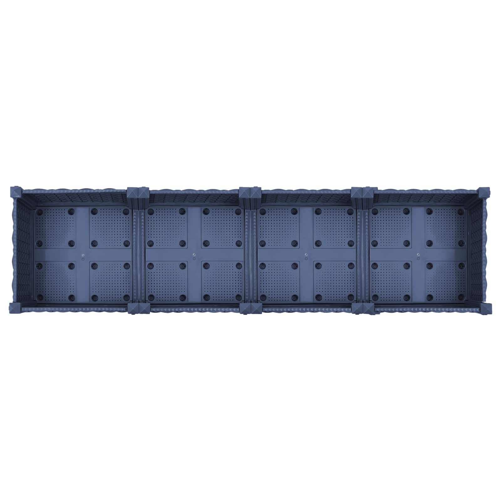 Tuinschaal met wielen Blauw Grijs 160 x 40 x 33 cm PP