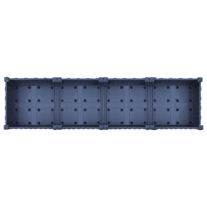Tuinschaal met wielen Blauw Grijs 160 x 40 x 33 cm PP