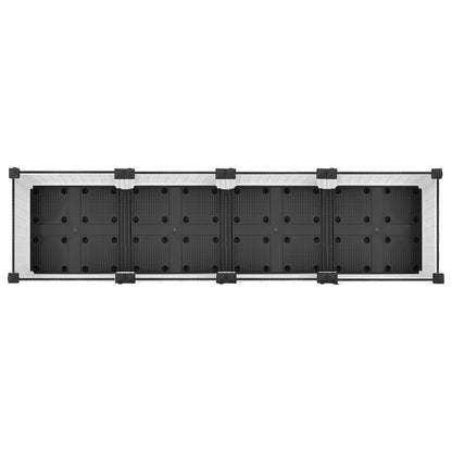Tuinschaal met wielen Wit 160 x 40 x 33 cm PP