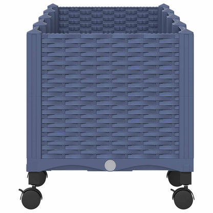 Tuinschaal met wielen Blauw Grijs 160 x 40 x 48 cm PP
