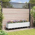 Verhoogde tuinplanter 160x40x48 cm wit