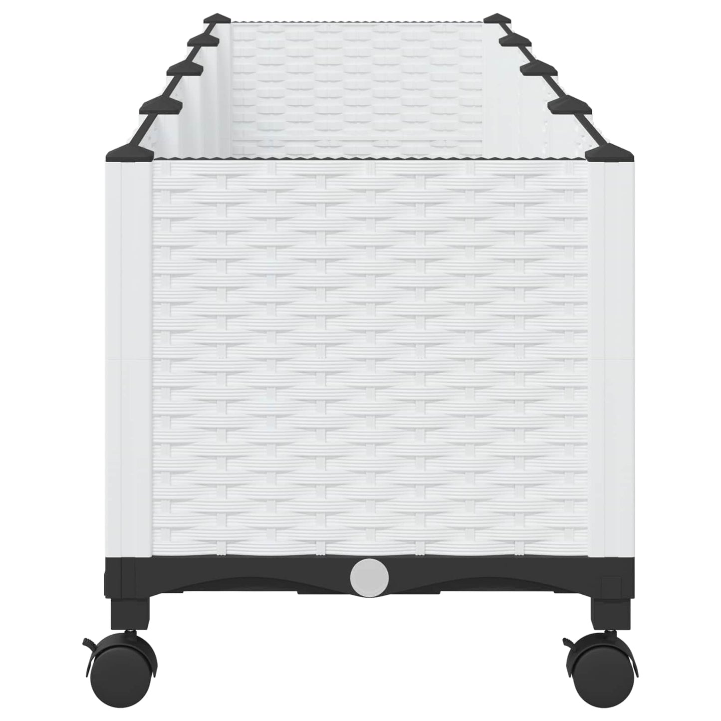 Tuinschaal met wielen Wit 160 x 40 x 48 cm PP